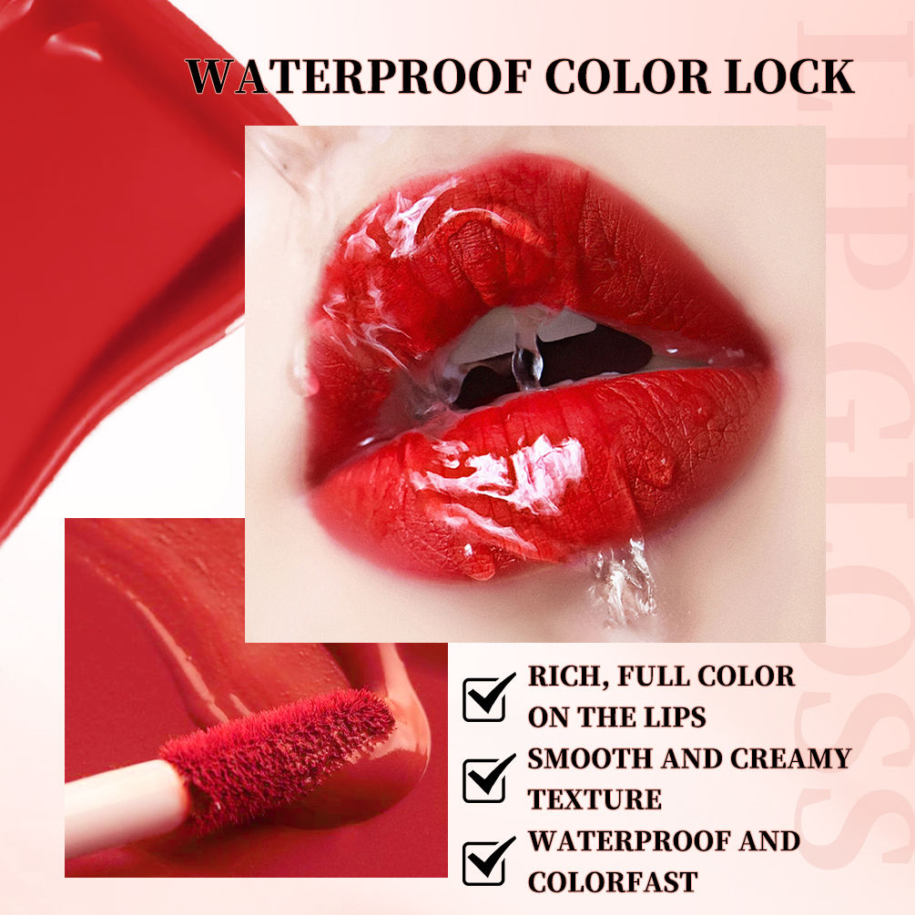 Mineral Cream Lipstick Natural Matte 10 Color Liquid Lip Gloss Waterproof Long-Lasting Non-Stick